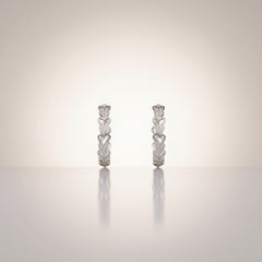 ROSEGOLD ELEGANCE SILVER HOOP EARRINGS