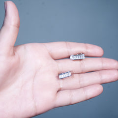 Crystal Cascade Silver Hoops