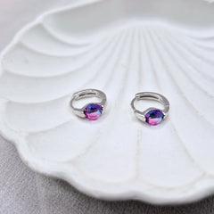 Gradient Gem Hoops