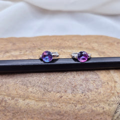 Gradient Gem Hoops