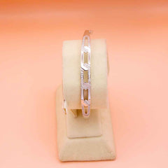 RADIANT DIAMOND SILVER CUFF BRACELET