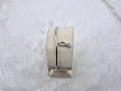 INFINITY CHARM SILVER CUFF KADA