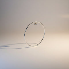 EVIL EYE CHARM SILVER CUFF KADA