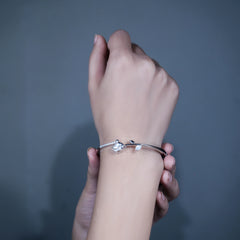 Silver floral cuff Kada