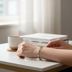 Timeless silver cuff kada