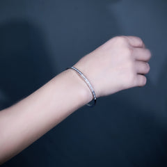 Timeless silver cuff kada