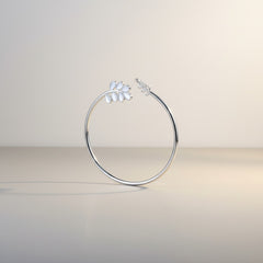 Silver Petal Cuff kada
