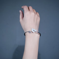 Silver Petal Cuff kada