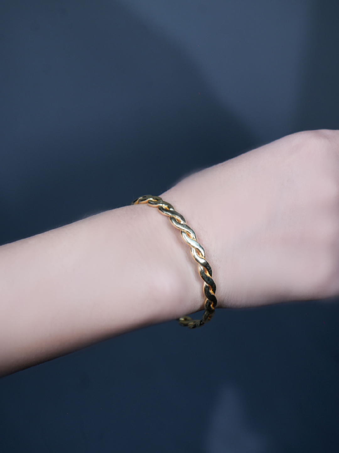 Luxe Silver Gold Plated Handcrafted Cuff(FREE SIZE)