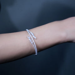 Luxe 925 Silver Handcrafted Kada & Ring Ensemble