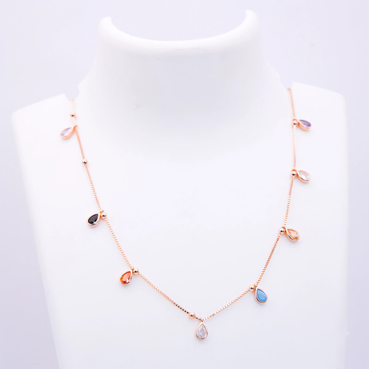 Radiant Charms Rose Gold Necklace