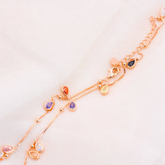 Radiant Charms Rose Gold Necklace