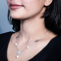 Pearl Blossom silver Necklace