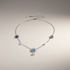 Pearl Blossom silver Necklace