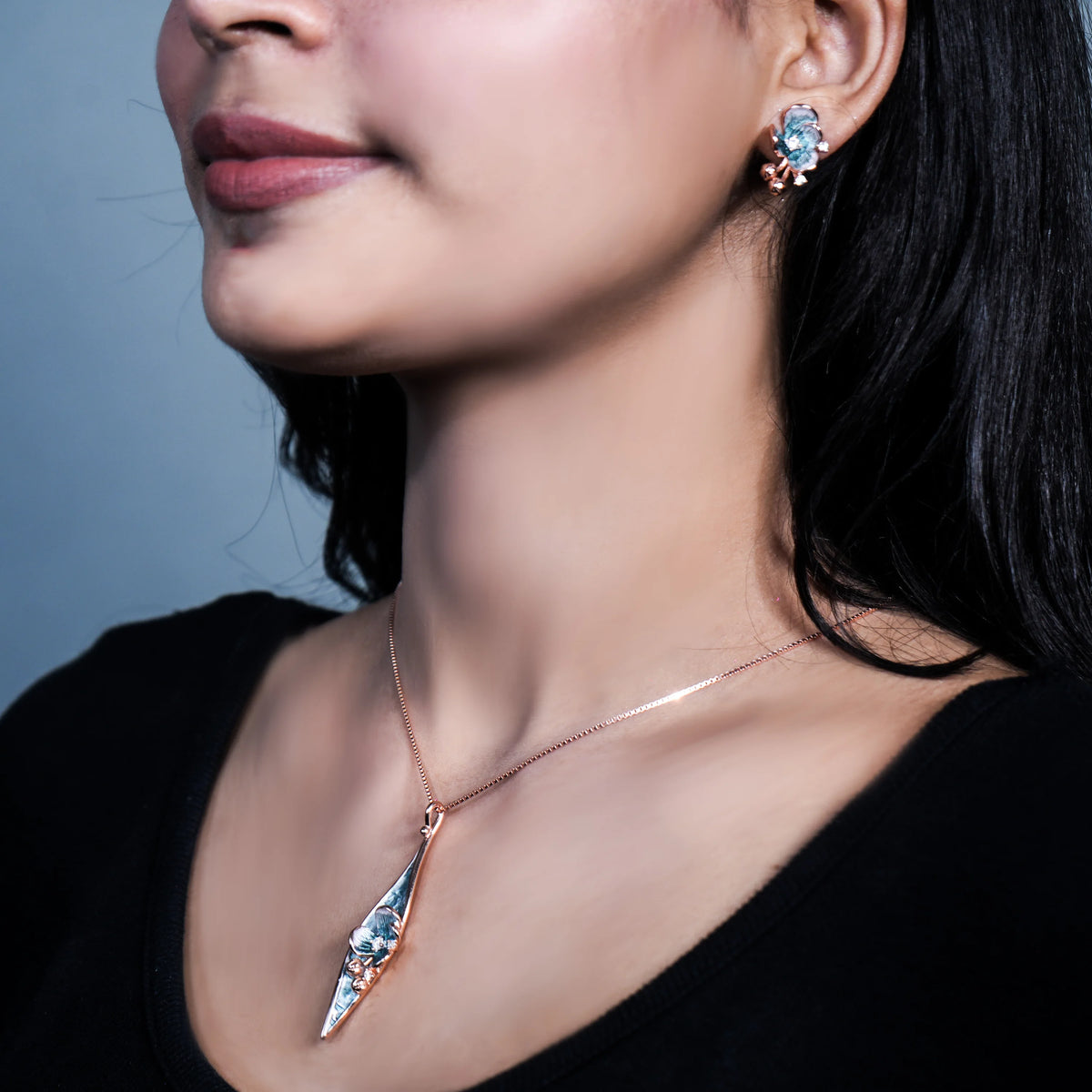 SILVER LEAF AND FLORAL SET