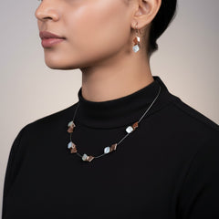 Radiant Elegance Silver Necklace Set