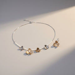 925 SILVER FLORAL PEARL NECKLACE SET