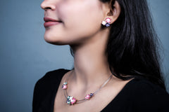 925 SILVER FLORAL NECKLACE SET