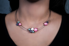 925 SILVER FLORAL NECKLACE SET