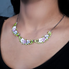 Silver Bloom Necklace set