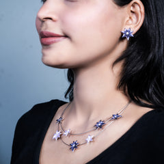 925 SILVER FLORAL NECKLACE SET
