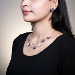 925 SILVER FLORAL NECKLACE SET