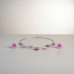 925 SILVER FLORAL NECKLACE SET