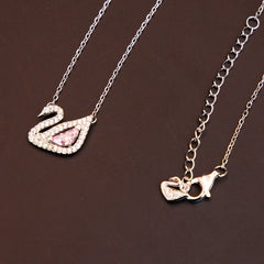 SILVER SWAN PENDENT WITH LINK CHAIN