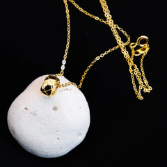 GOLD PLATED SILVER GEOMETRICAL PENDENT WITH LINK CHAIN