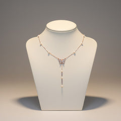 SILVER ROSE GOLD MOP BUTTERFLY PENDENT