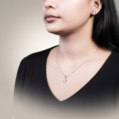 CZ GEOMETRIC MOP PENDENT SET