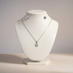 CZ GEOMETRIC MOP PENDENT SET