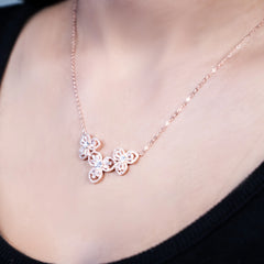 Floral Elegance Silver Pendant set
