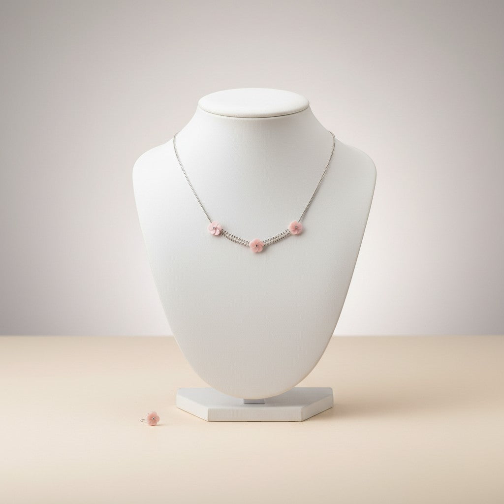 Blossom Charm 925 silver pendent set