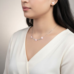 Blossom Charm 925 silver pendent set