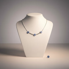 Blossom Charm 925 silver pendent set(16+2 INCH)