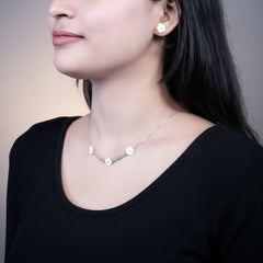 Blossom Charm 925 silver pendent set