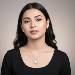 Blossom Charm 925 silver pendent set(16+2 INCH)