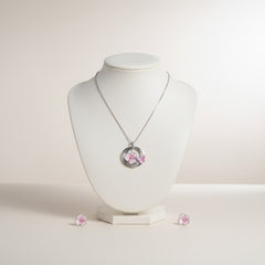 Blossom Charm 925 silver pendent set(16+2 INCH)