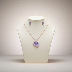 Silver Serenity Leaf pendent set(16+2 INCH)