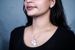 Silver Serenity Leaf pendent set(16+2 INCH)