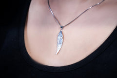 Silver Leaf Elegance Pendant set(16+2 INCH)