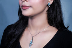 Silver Leaf Elegance Pendant set