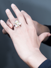 Bloomlet Silver Ring (Free Size)