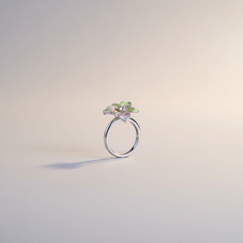 Bloomlet Silver Ring (Free Size)