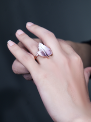 Petal Whisper Silver  Ring(FREE SIZE)