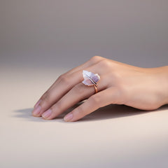 Petal Whisper Silver  Ring(FREE SIZE)