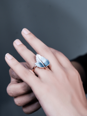 Petal Whisper Silver  Ring(FREE SIZE)