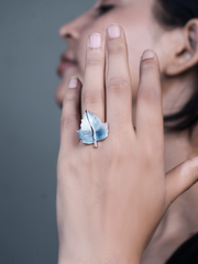 Petal Whisper Silver  Ring(FREE SIZE)
