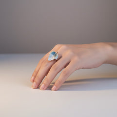 Petal Whisper Silver  Ring(FREE SIZE)